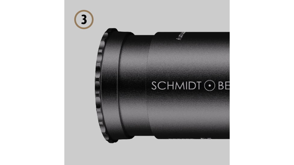 Schmidt &amp; Bender 5-25x56 PM II Rifle Scope, 34 mm Tube, First Focal Plane, GR2ID Reticle, 1cm ccw DT / ST, Black, 689-911-422-90-68