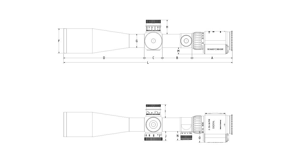 Schmidt Bender 5-25x56mm LRR-MIL Illuminated Rifle Scope DT LOCKING Reticle, 34mm Tube, Black, 677-911-41C-B2-A8
