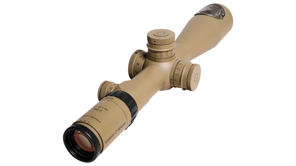 Demo, OPMOD Schmidt Bender Limited Edition Precision Sniper Rifle Rifle Scope, 5-25x56 Police Marksman II, 34mm Tube, Tremor2 Reticle, Pantone 7504M, 677-946-532-B2-A8B20