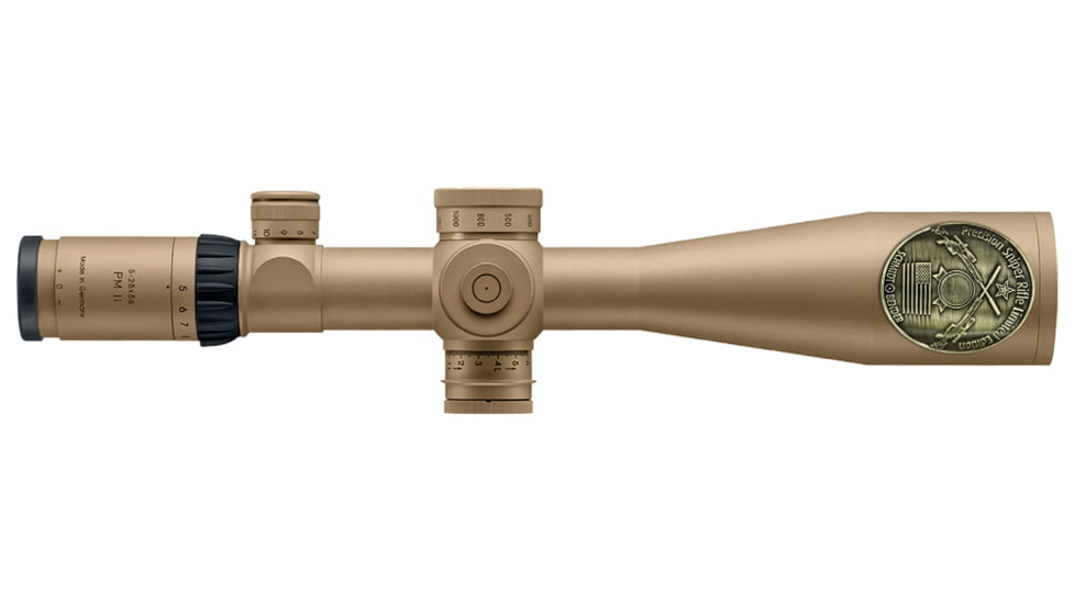 Demo, OPMOD Schmidt Bender Limited Edition Precision Sniper Rifle Rifle Scope, 5-25x56 Police Marksman II, 34mm Tube, Tremor2 Reticle, Pantone 7504M, 677-946-532-B2-A8B20