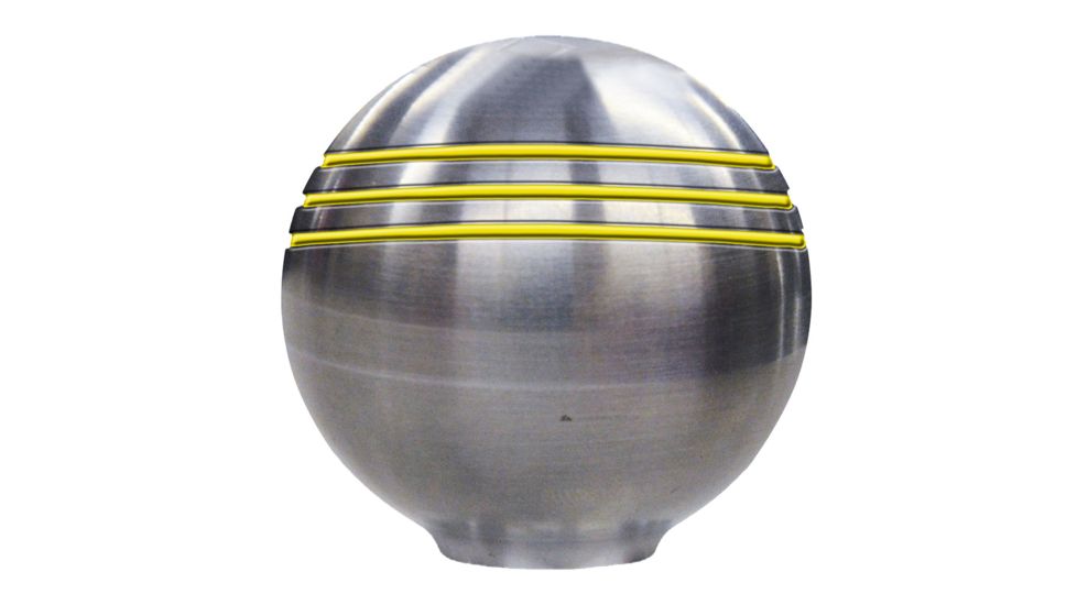 Schmitt &amp; Ongaro Marine Throttle Knob - 1-7/8&quot; - Gold Grooves 48243