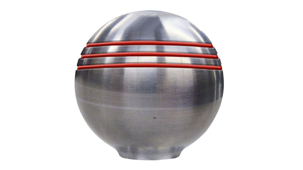Schmitt &amp; Ongaro Marine Throttle Knob - 1-7/8&quot; - Red Grooves 48241