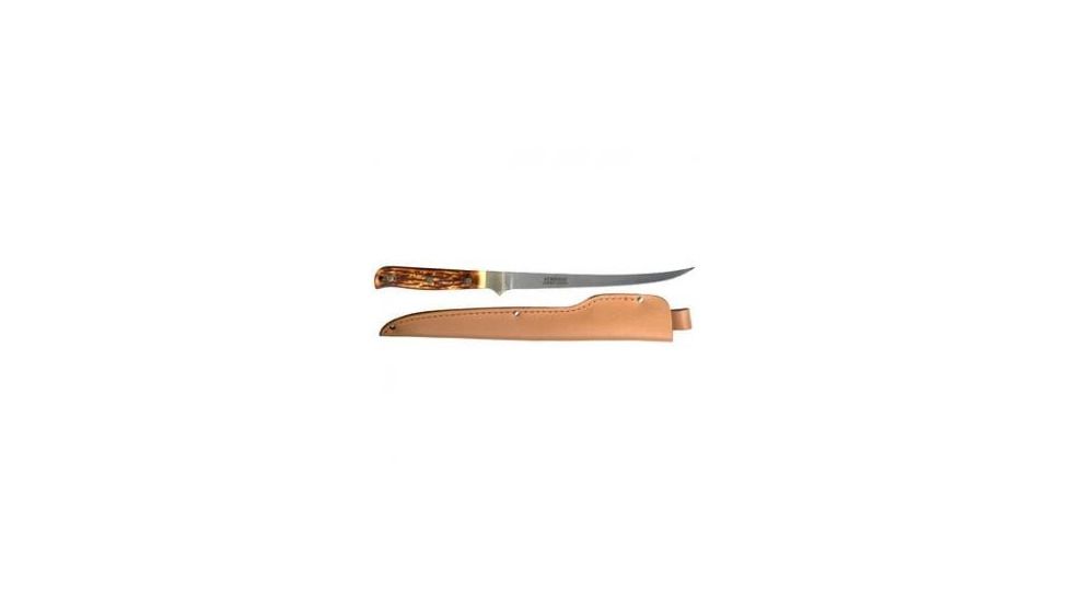12" Fillet Knife w/ Leather Sheath