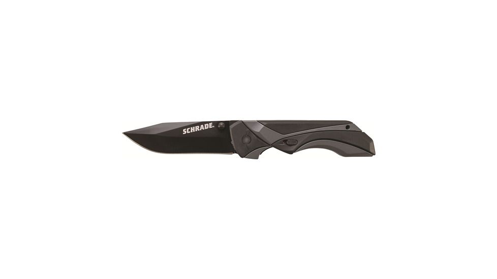 Schrade 24/7 M.A.G.I.C. Assisted Opening Liner Lock Folding Knife Clip Point Blade Aluminum and Rubber Handle