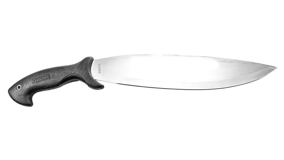 Schrade Bolo Machete Full Tang,14in Stainless Steel Fixed Blade,Ergonomic Safe-T-Grip Handle,Clam Package SCHBOLOCP