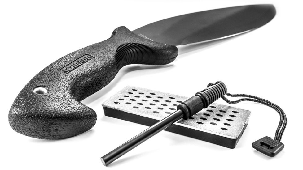 Schrade Bolo Machete Full Tang,14in Stainless Steel Fixed Blade,Ergonomic Safe-T-Grip Handle,Clam Package SCHBOLOCP