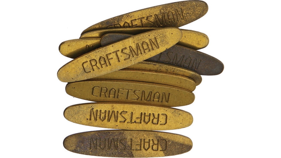 Schrade Craftsman Shield, Pack Of 10, Brass Construction, S404