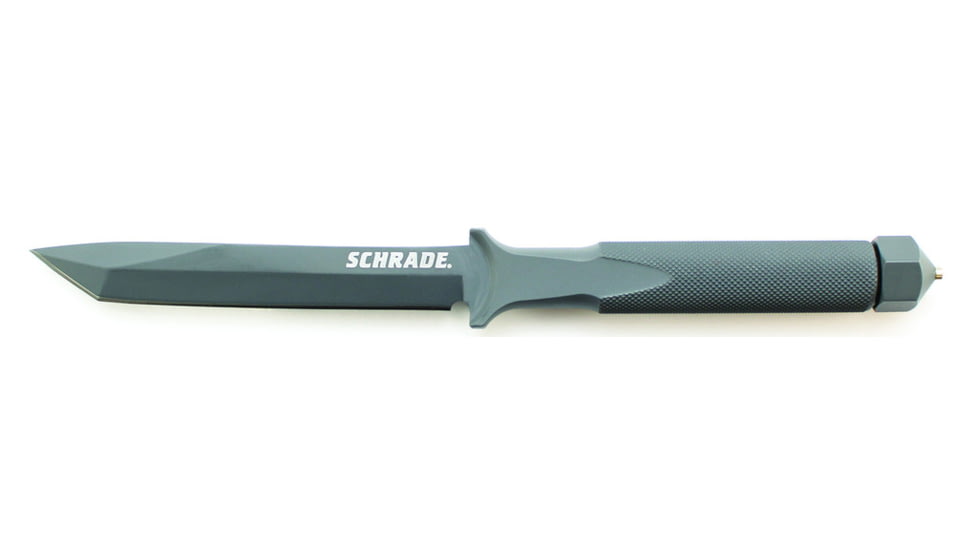 Schrade Double Edge Boot Knife, 9 in, Tanto Plain, Nylon Sheath, SCHF22