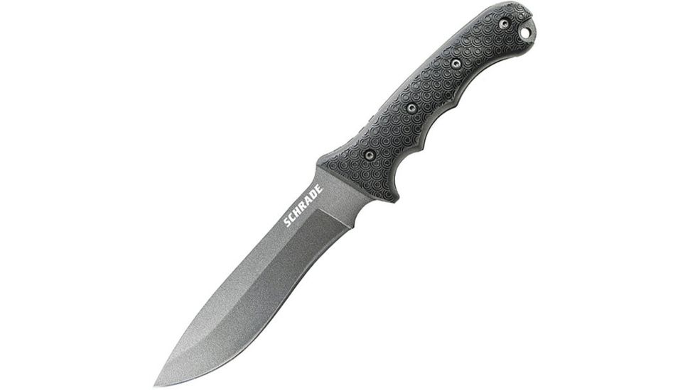 Schrade Extreme Survival, BLK TPE Handle, Plain, w/Sheath, SCHF9N
