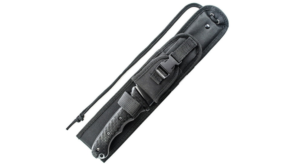 Schrade Extreme Survival, BLK TPE Handle, Plain, w/Sheath, SCHF9N
