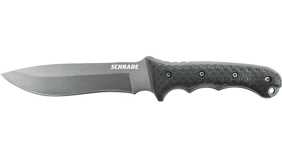 Schrade Extreme Survival, BLK TPE Handle, Plain, w/Sheath, SCHF9N