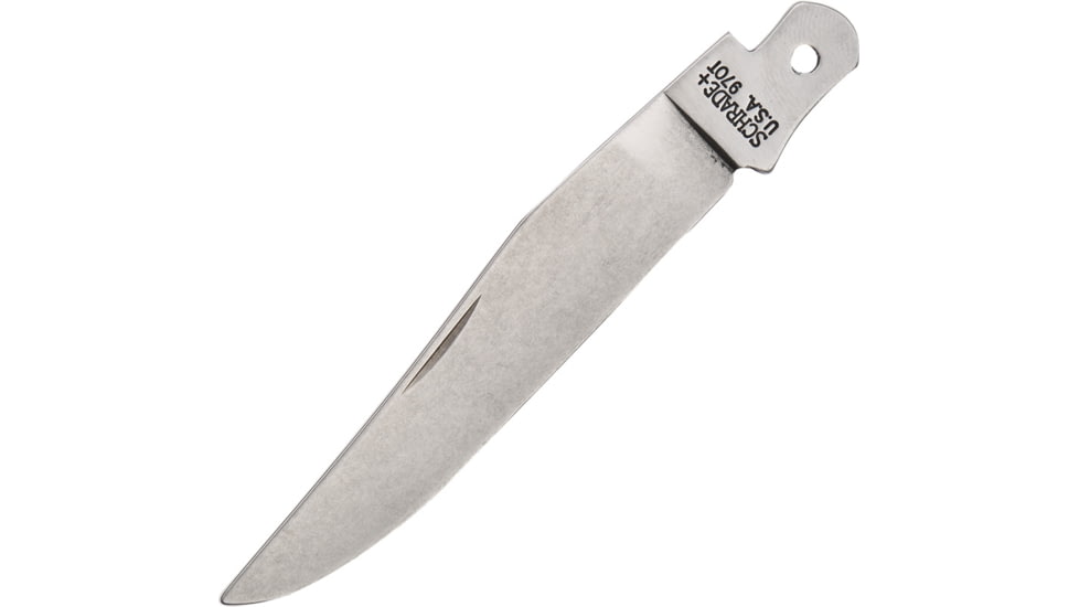 Schrade Folding Knife Blade 97OT Knives - Replacement Blades, 3 3/4in Overall, 3in Unsharpened, Unpolished Schrade + SS Clip Blade, S464
