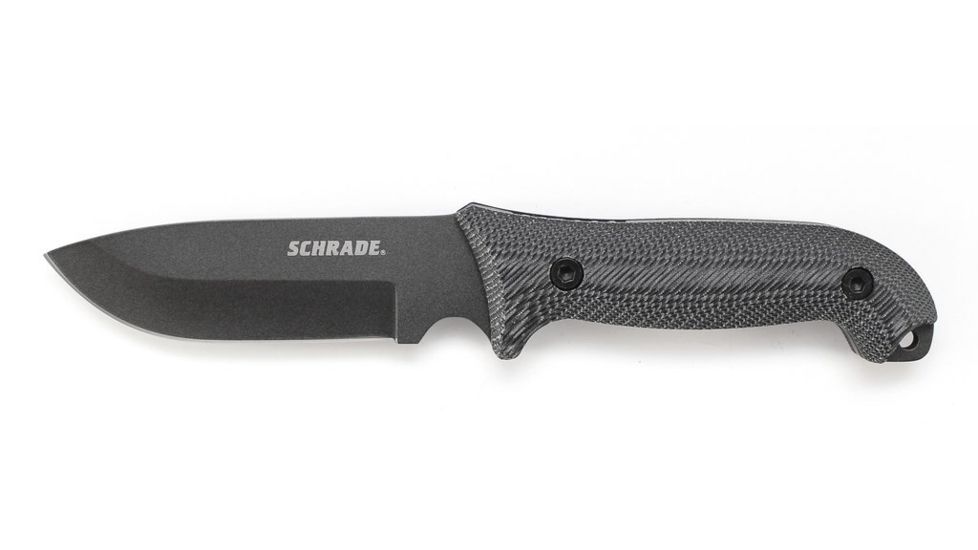Frontier Full Tang Fixed Blade Knife, Black / Silver, Medium