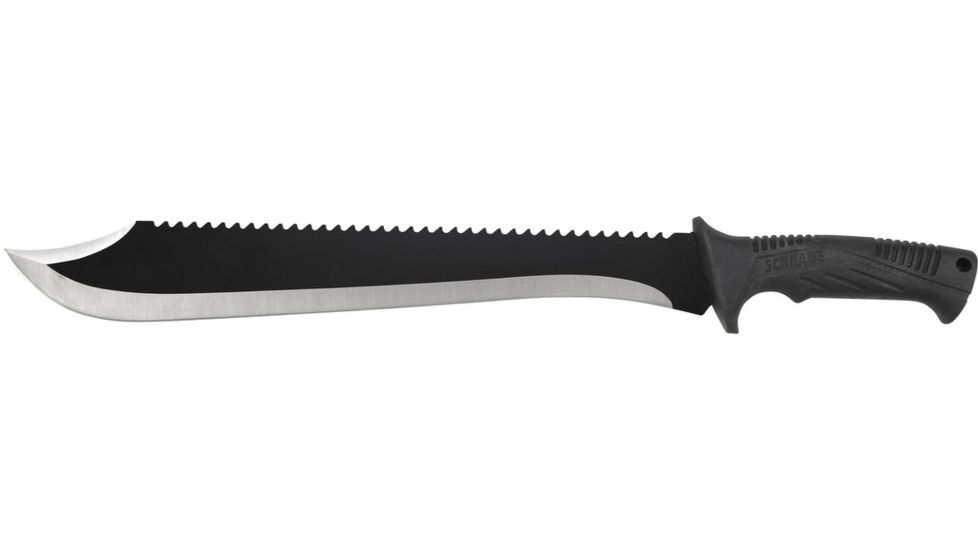 Full Tang 22in Machete, Black / Silver, Medium
