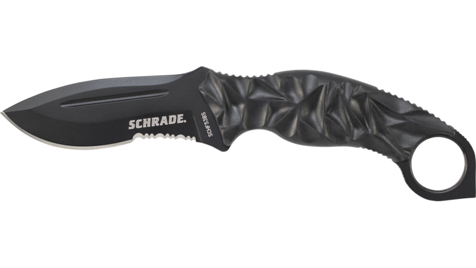 Full Tang Fixed Blade Knife, Black / Silver, Medium