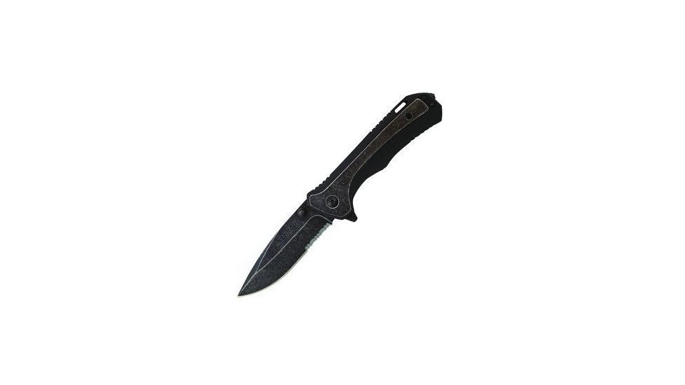 Schrade SCH501, G10 Handle, Stonewash ComboEdge, SCH501S