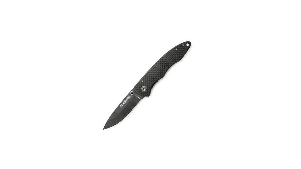 Schrade SCH401, Carbon Fiber Handle, 2.70 in. Ceramic Blade, Plain, SCH401