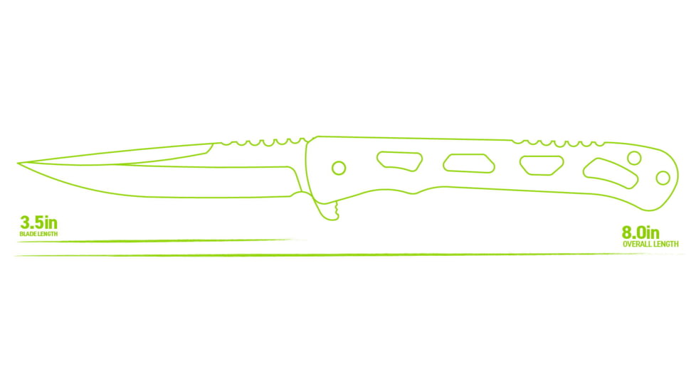 Schrade Inert CLR Folding Knife, 3.5in, AUS-10 Steel, Drop Point Blade, Black Aluminum Handle, 1159303