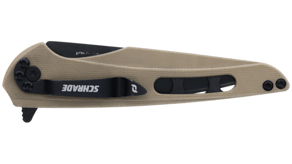 Schrade Kinetic Folding Knife, AUS-9 Stainless Steel Blade, G10 Handle, Tan, 1159316