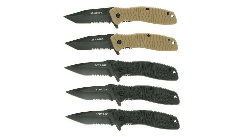 Schrade Knife 5 Knives W/ Dif Blds &amp; Ind Boxes Promo Q4