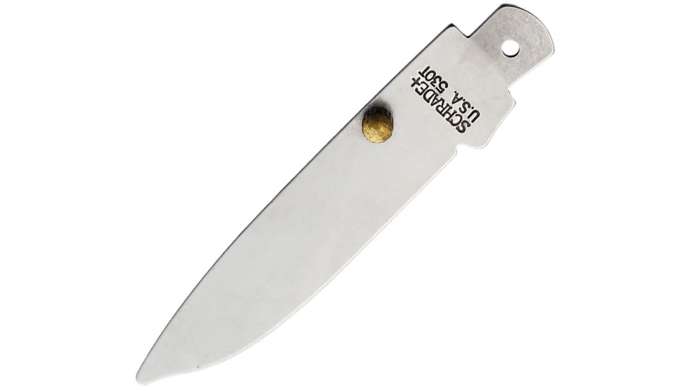 Schrade Knife Blade Knives - Replacement Blades, 3.38in Overall, Satin Unsharpened SS Blade, Thumb Stud, S655