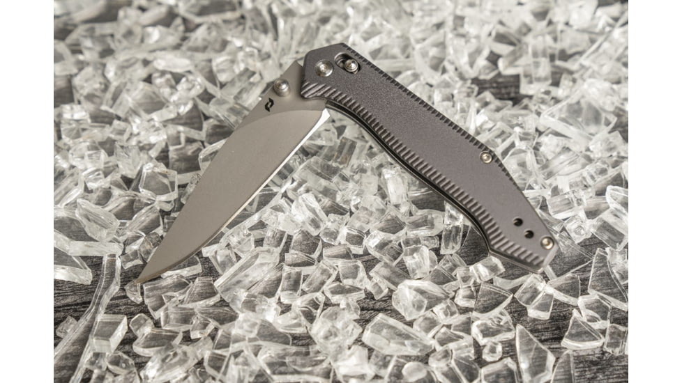 Schrade Turnkey Pivot Lock Folding Knife, 3.4in, Stainless Steel Drop Point Blade, Black Aluminum Handle, 1215384