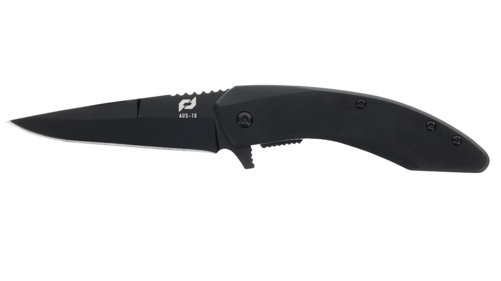 Schrade Landshark Assisted Opening Folding Knife, AUS-10 Steel Blade, G10, 1182506
