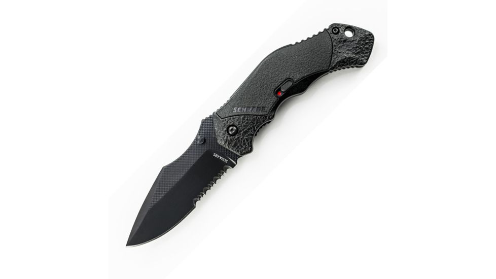 Schrade Magic Assist, Black Handle w/Black Inlay, ComboEdge SCHA4BS