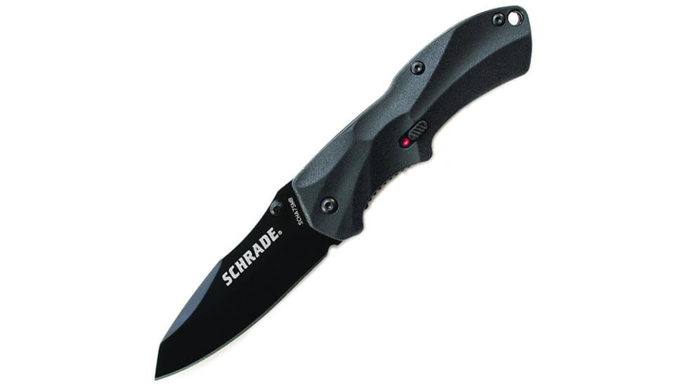 Schrade SCHA7 Mini MAGIC, BLK Alum. Handle, BLK Plain, SCHA7SMB