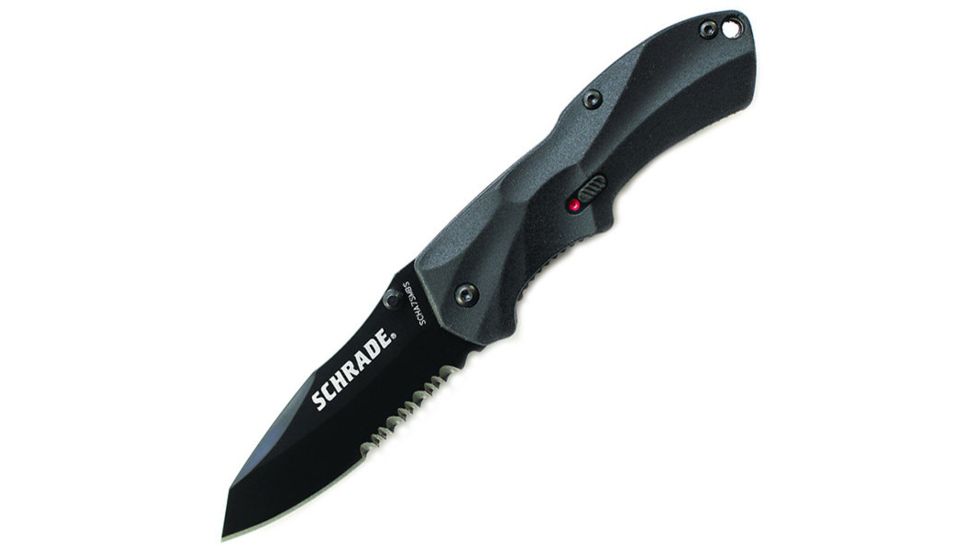 Schrade SCHA7 Mini MAGIC, BLK Alum. Handle, BLK ComboEdge, SCHA7SMBS