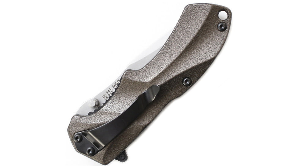 Schrade SCHA7 Mini MAGIC, Brown Alum. Handle, BLK Plain, SCHA7SMBR