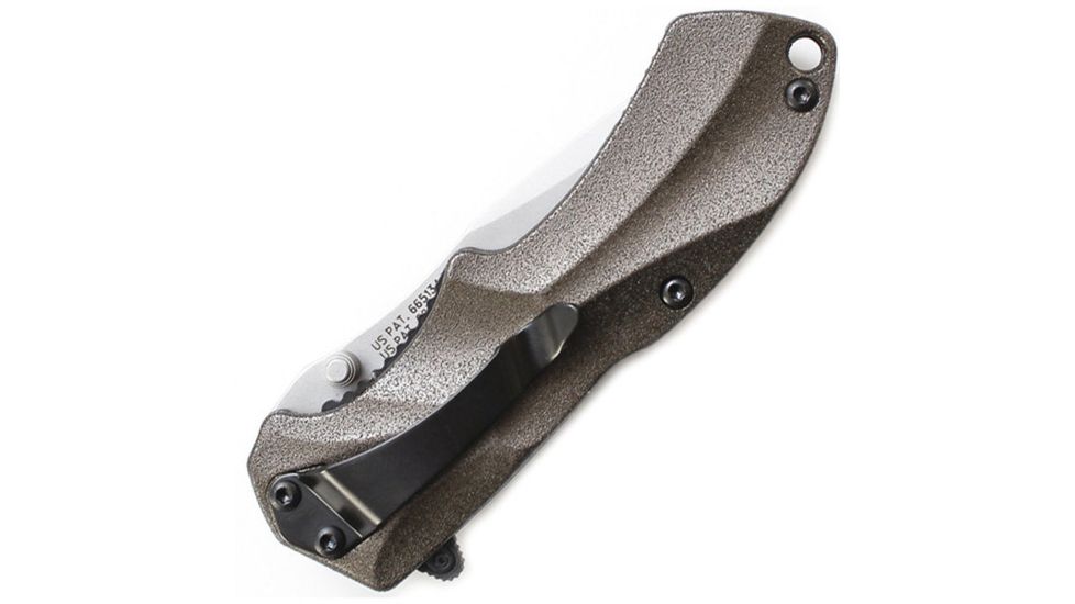 Schrade SCHA7 Mini MAGIC, Brown Alum. Handle, BLK ComboEdge, SCHA7SMBRS