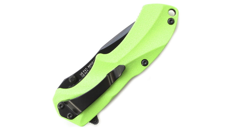 Schrade SCHA7 Mini MAGIC, Green Alum. Handle, BLK Plain, SCHA7SMGR