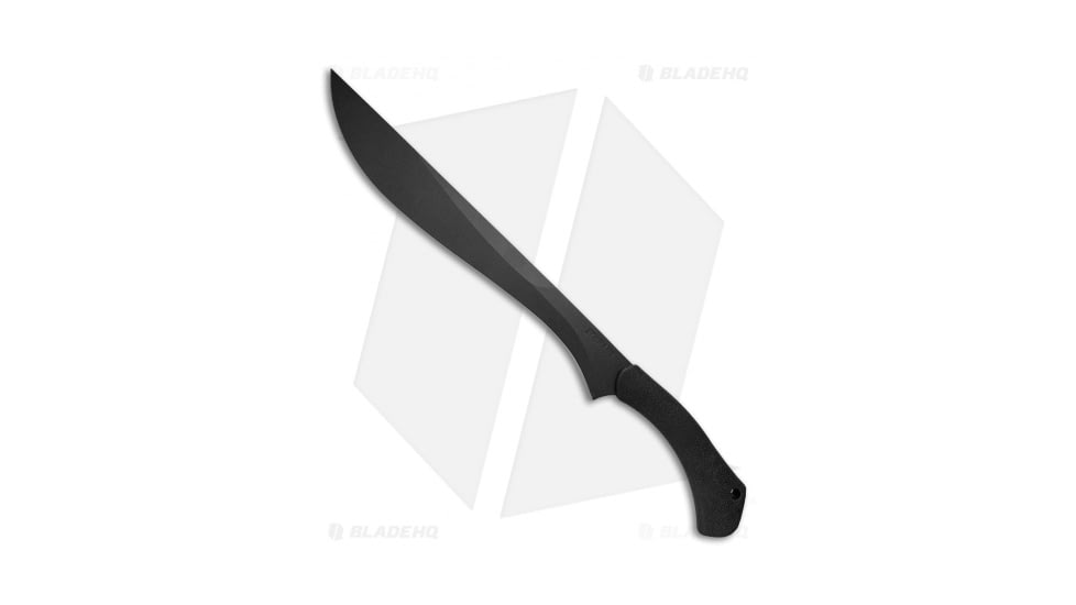 Schrade Priscilla Makhaira Bush Sword Fixed Blade Knife, 16.00in, 3CR13MOV Stainless Steel, TPE Black Handle, Black/Black, 22.625in, BHQ-67509
