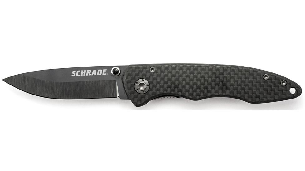 Schrade SCH401, Carbon Fiber Handle, 2.70 in. Ceramic Blade, Plain, SCH401