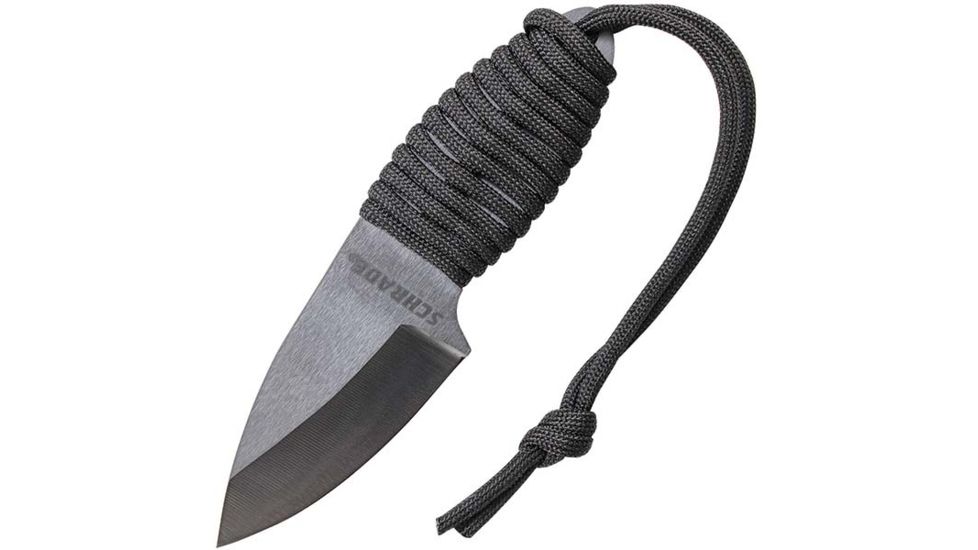 Schrade SCH406 Neck Knife,Ceramic Plain,Paracord Handle SCH406