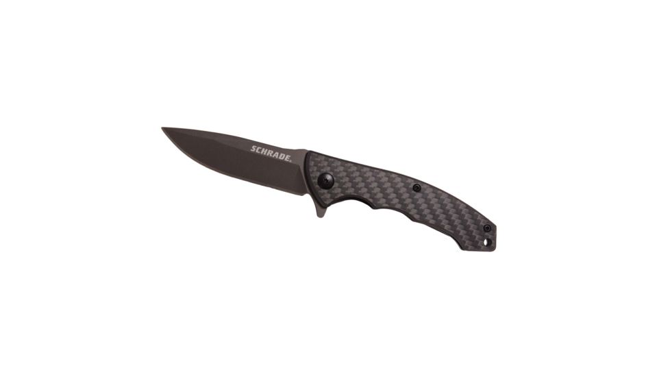 Schrade SCH701 Carbon Fiber 2.75in Ultra Glide Folding Knife, 1084281