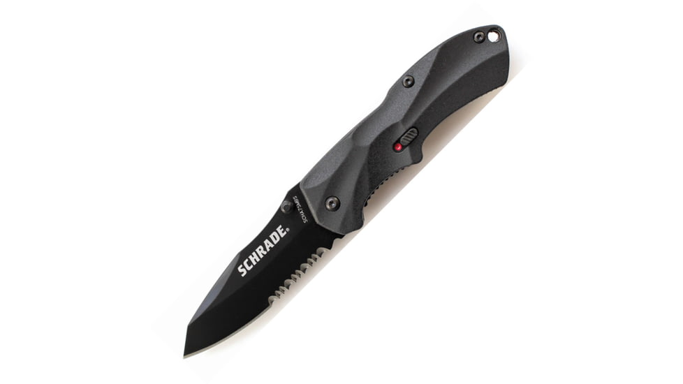 Schrade SCHA7 Mini MAGIC, BLK Alum. Handle, BLK ComboEdge, SCHA7SMBS