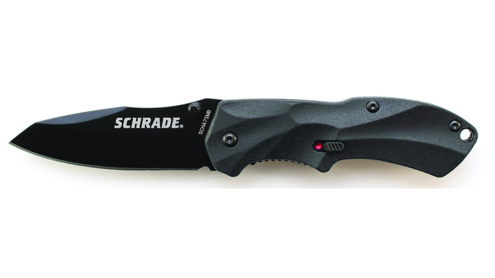 Schrade SCHA7 Mini MAGIC, BLK Alum. Handle, BLK Plain, SCHA7SMB