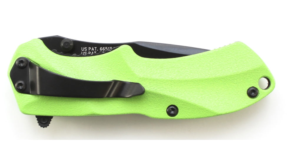 Schrade SCHA7 Mini MAGIC, Green Alum. Handle, BLK Plain, SCHA7SMGR