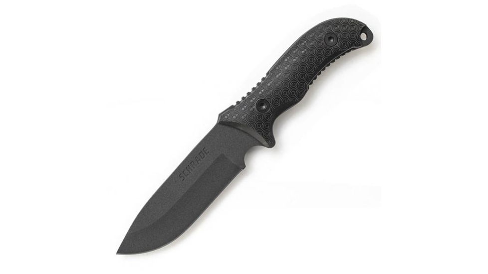 Schrade SCHF36 Frontier Fixed Blade Knife,5.05in,TPE Handle,Drop Point Plain w/Sheath SCHF36
