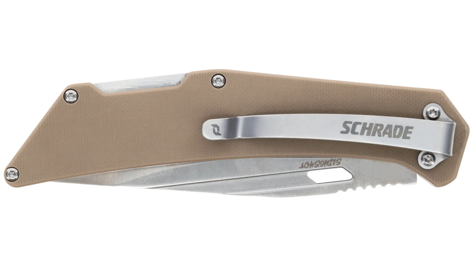 Schrade Slingshot Lockback Folding Knife, AUS-10 Blade, G10 Handle, 1159301