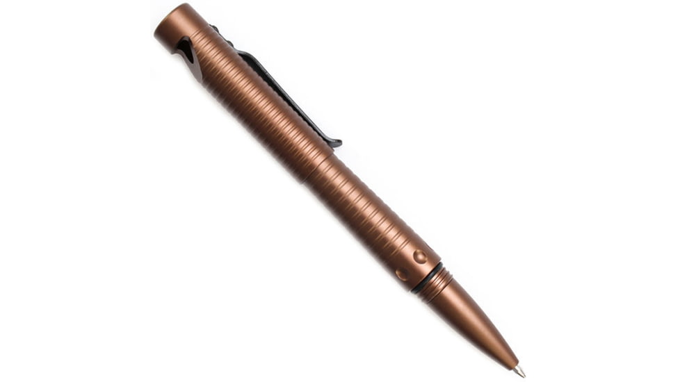 Schrade Tactical Pen w/Survival Whistle, Brown, SCPEN6BR