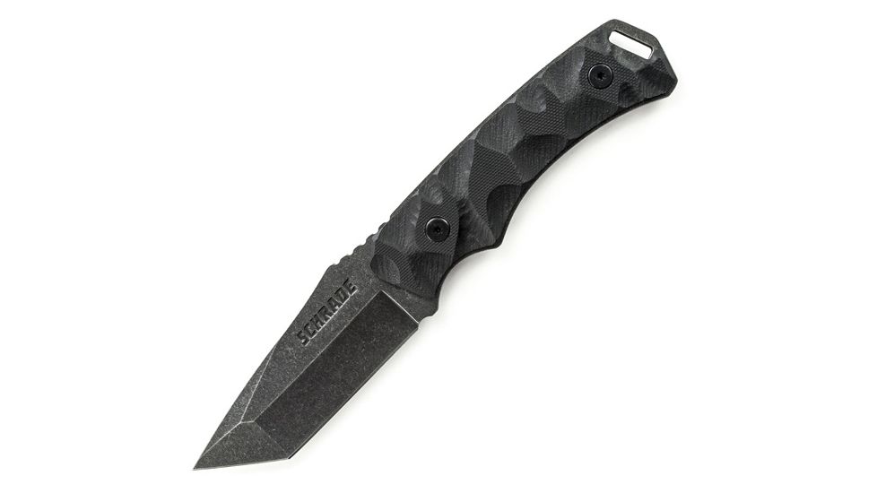 Schrade Tactical Fixed Blade, 3.4 in., G-10, Tanto Point, Plain SCHF15