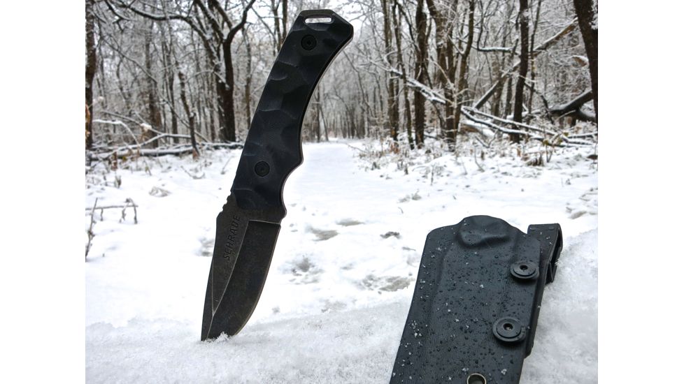 Schrade Full Tang Fixed Blade Knife,3.4in Steel Drop Point Blade,G-10 Handle,Clam Package SCHF14CP