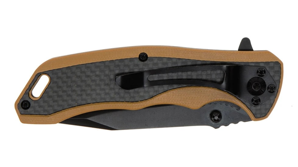 Schrade Ultra-Glide Flipper Folder Knife, 3.3in, 3Cr13MoV Stainless Steel Blade, 4.75in, G-10 Handle, 1121082