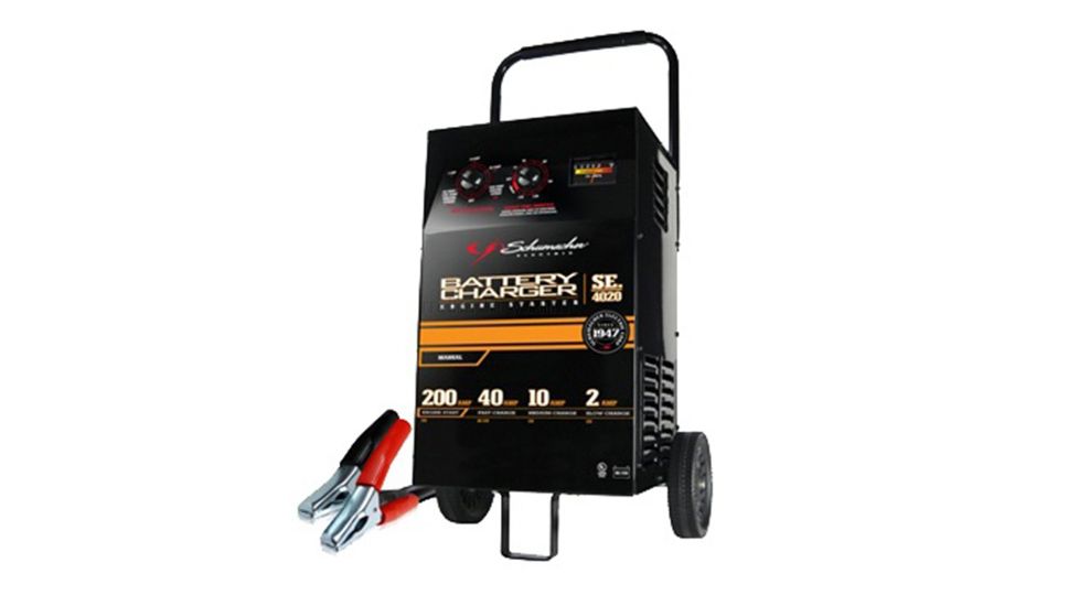 Schumacher 2/10/40/200 Amp Wheel-Style Charger/Starter, Black SE4020