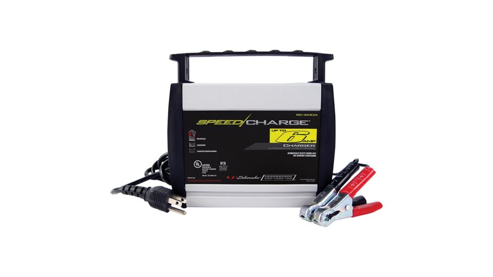 Schumacher 6 Amp Speed Charger Automatically Selects Charge Rate Cec Approved, Black SC600A