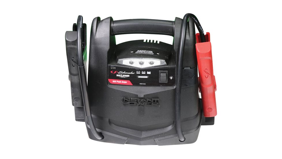 Schumacher 600 Peak Amps Jump Starter &amp; Portable Power, Black SJ1329