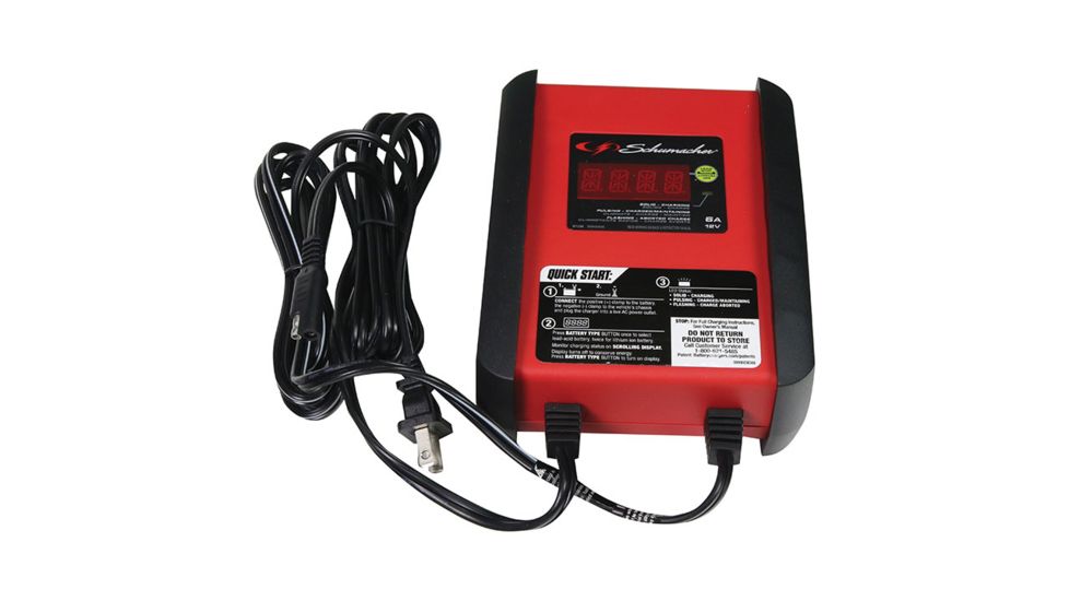 Schumacher 6A Powersport Charger/Maintainer, Red SP1298
